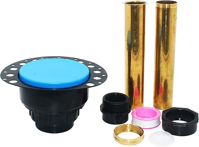 Freestanding Bathtub Rough-In Kit with Brass Tail Pipe and ABS Plastic Adapter, compatible with all freestanding bathtubs and standard bathtubs